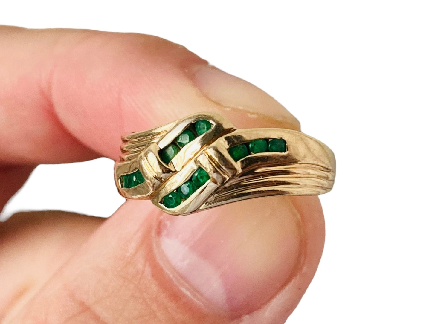 Vintage 9ct Gold Emerald Ring