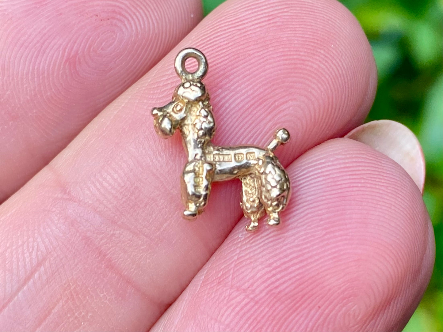 Vintage 9ct Gold Poodle Dog Pendant or Charm