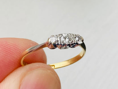 Antique 18ct Gold Diamond Ring