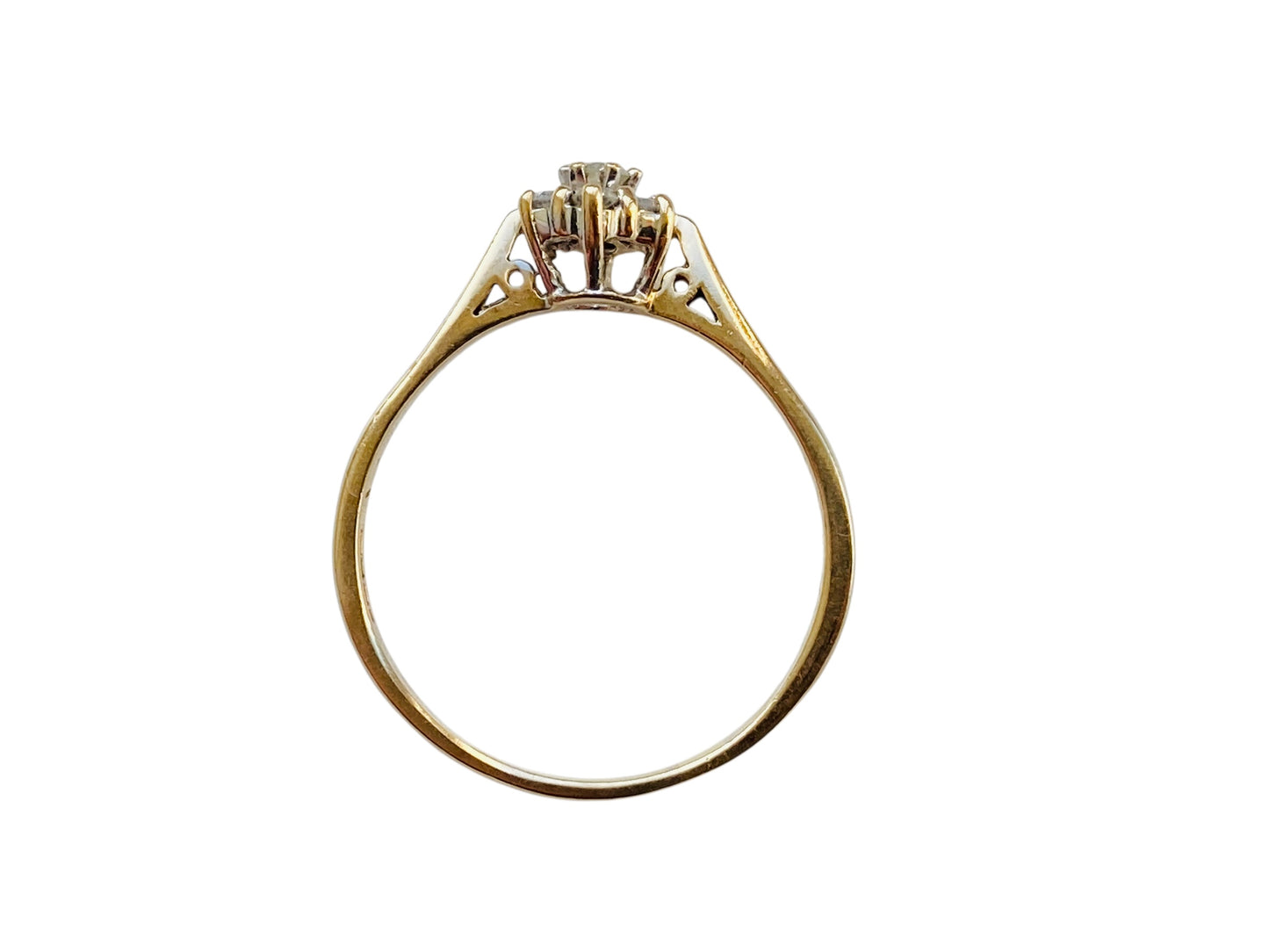 9ct Gold Diamond Daisy Ring