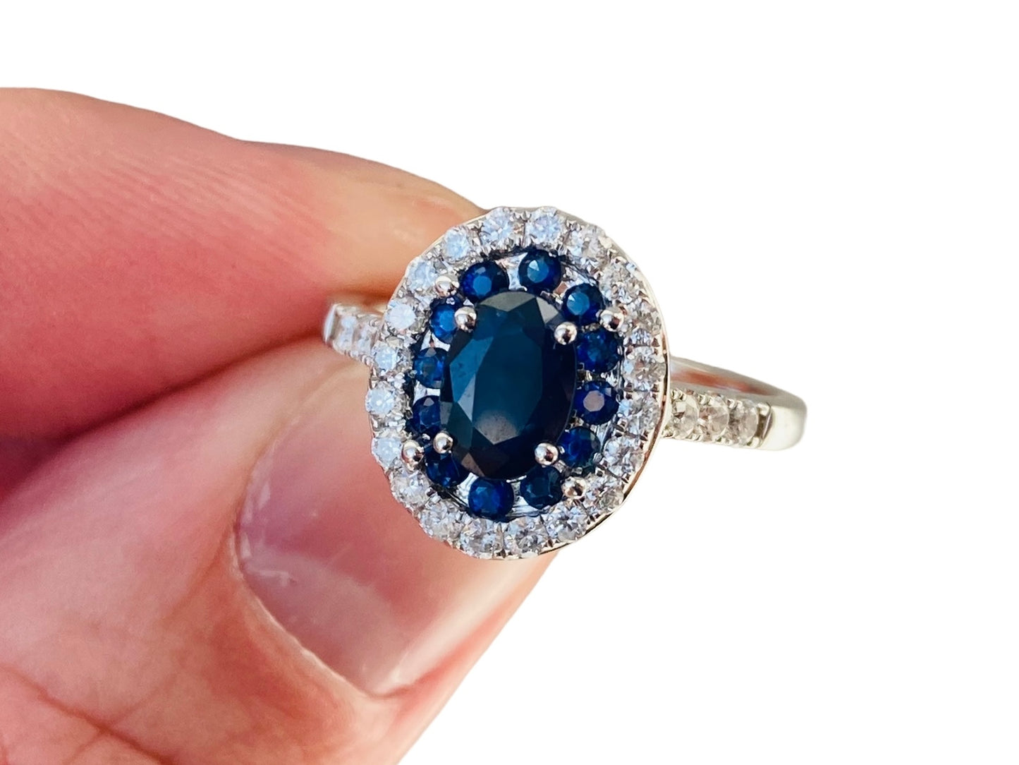 18ct Gold Sapphire & Diamond Ring