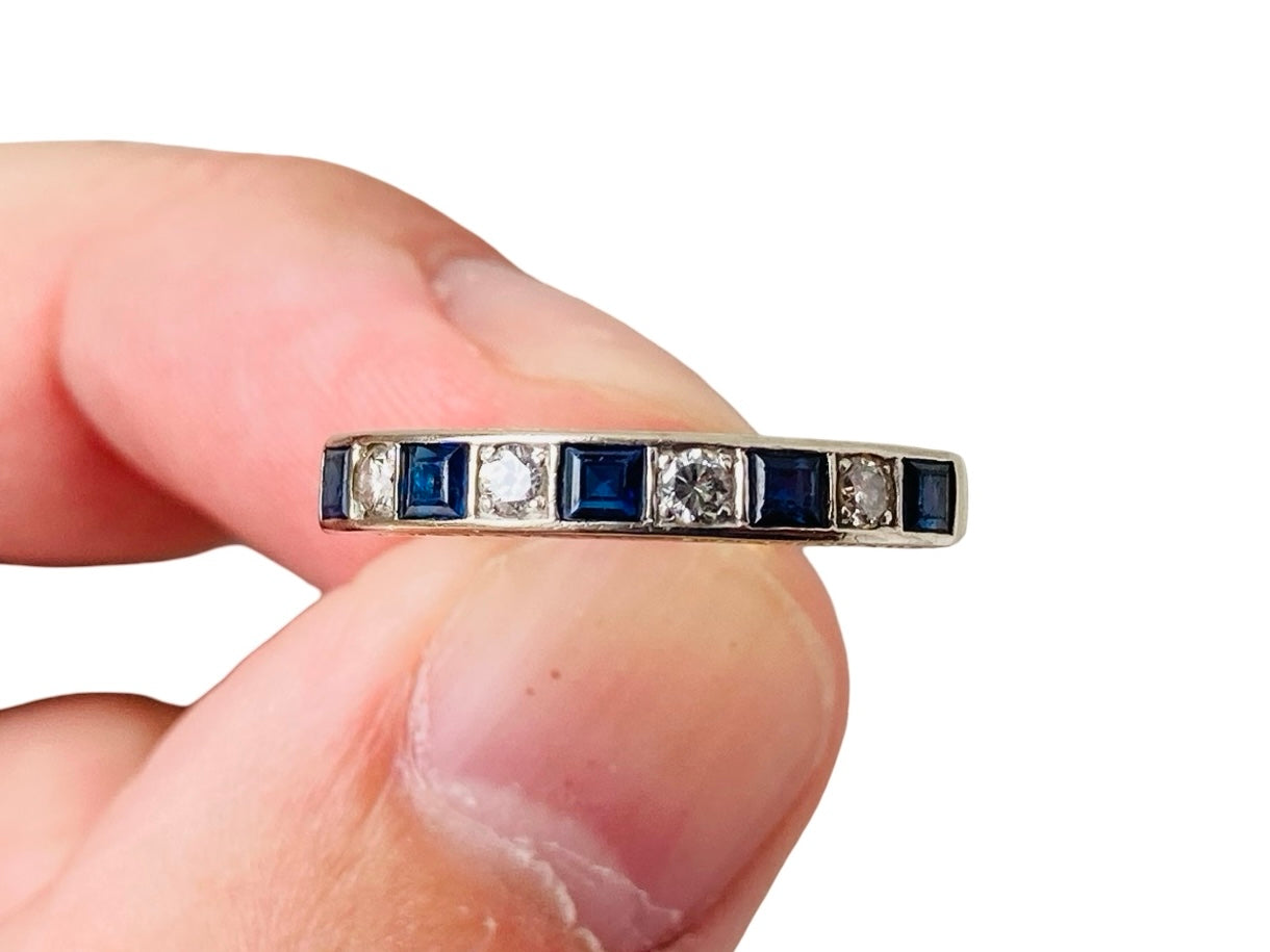 Vintage 18ct Gold Sapphire & Diamond Ring