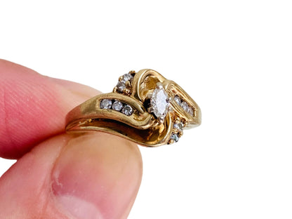 10ct Gold Diamond Ring