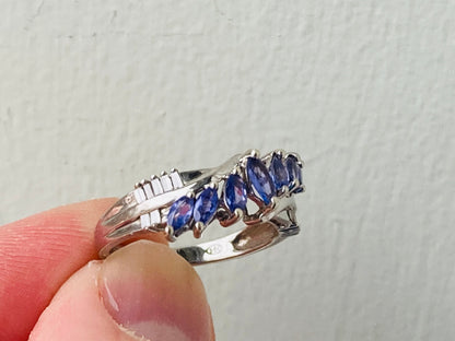 9ct Gold Tanzanite & Diamond Ring