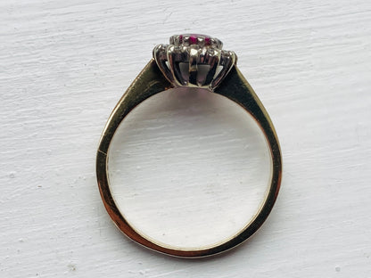 9ct Gold Ruby & Diamond Ring