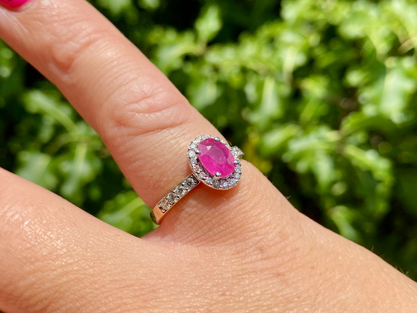 9ct Gold Ruby & Diamond Ring