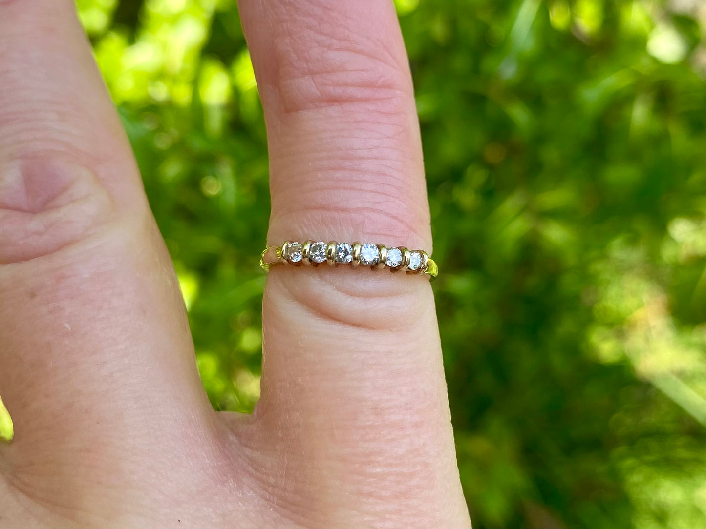 9ct Gold Six-Stone Diamond Ring