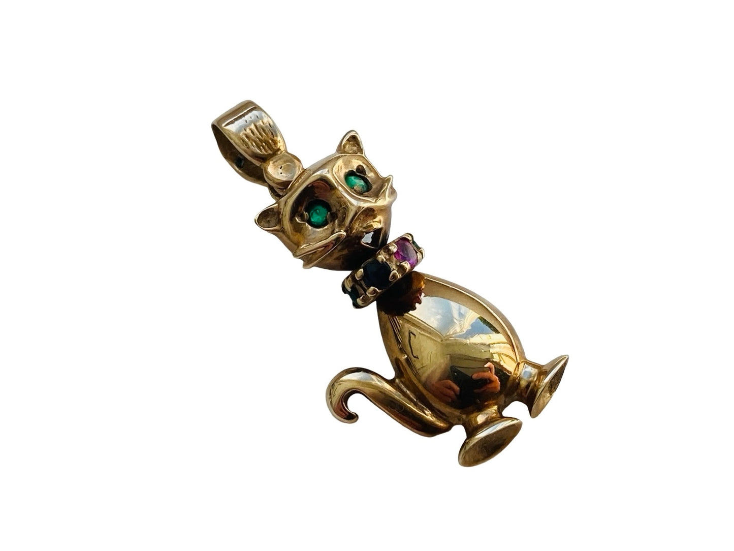 9ct Gold Cat Pendant