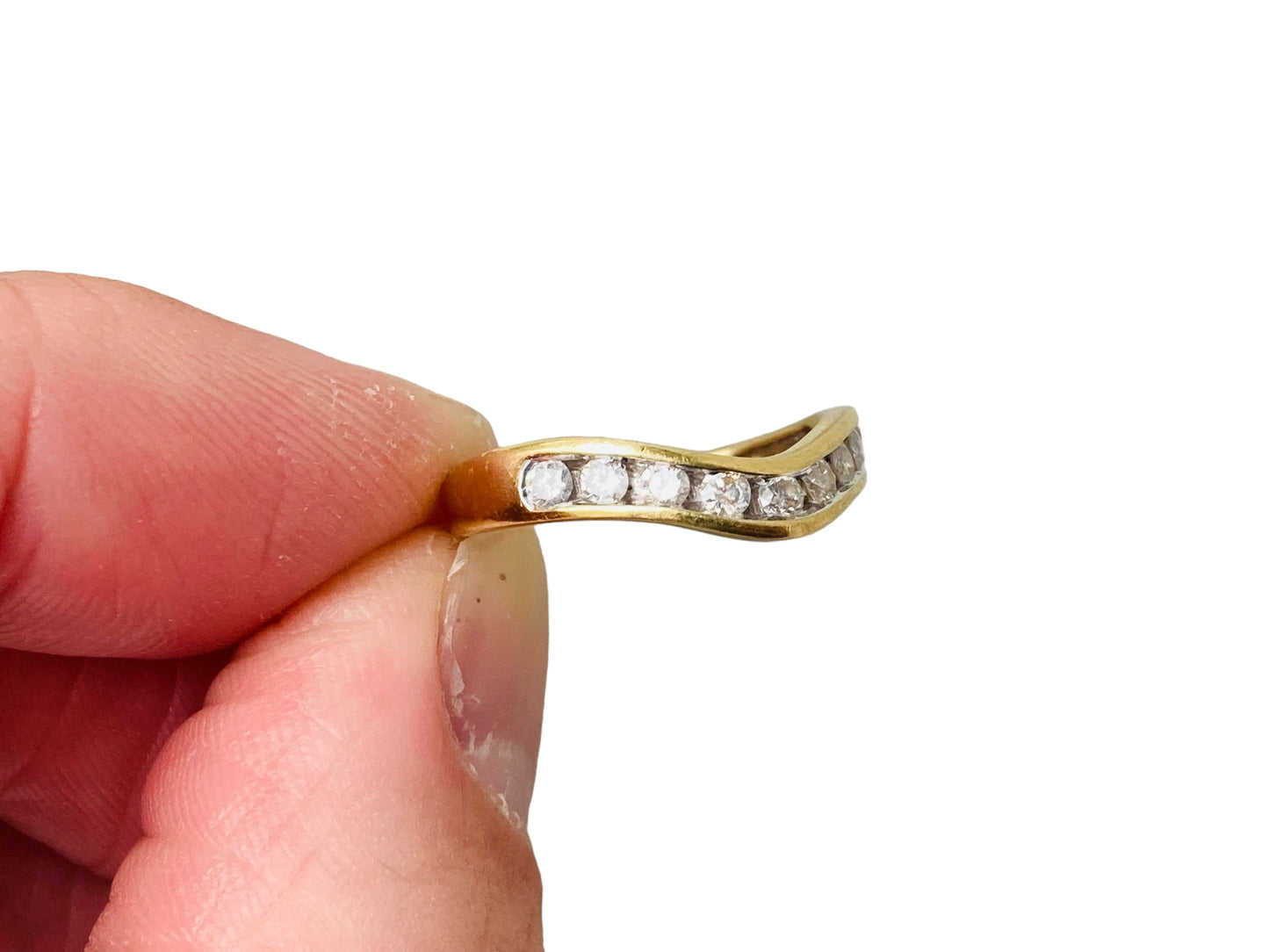 18ct Gold Diamond Wishbone Ring