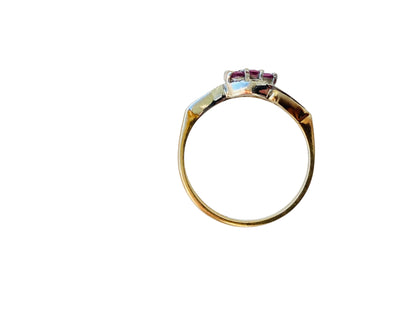 Vintage 9ct Gold Ruby & Diamond Ring