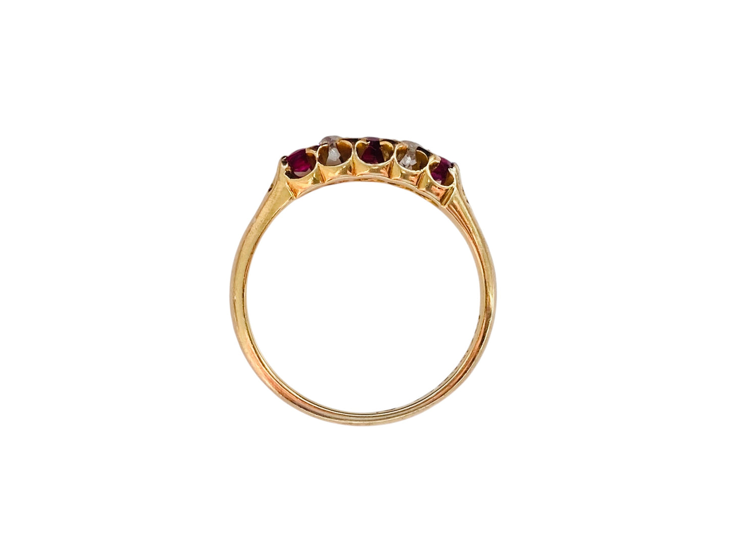 Antique 18ct Gold Ruby & Diamond Ring