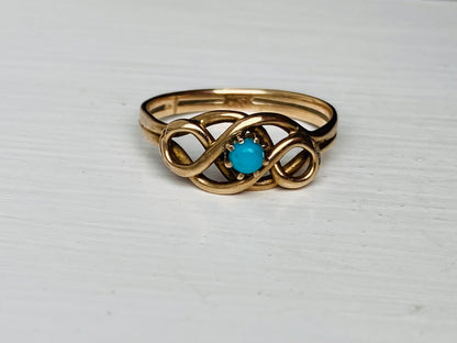 Antique 9ct Gold Turquoise Ring