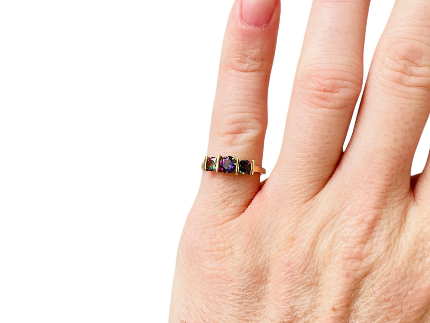 9ct Gold Mystic Topaz Ring