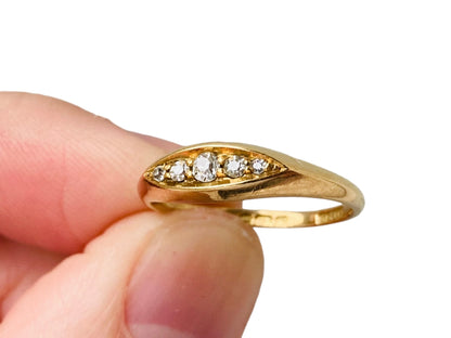 Antique 18ct Gold Five-Stone Diamond Ring