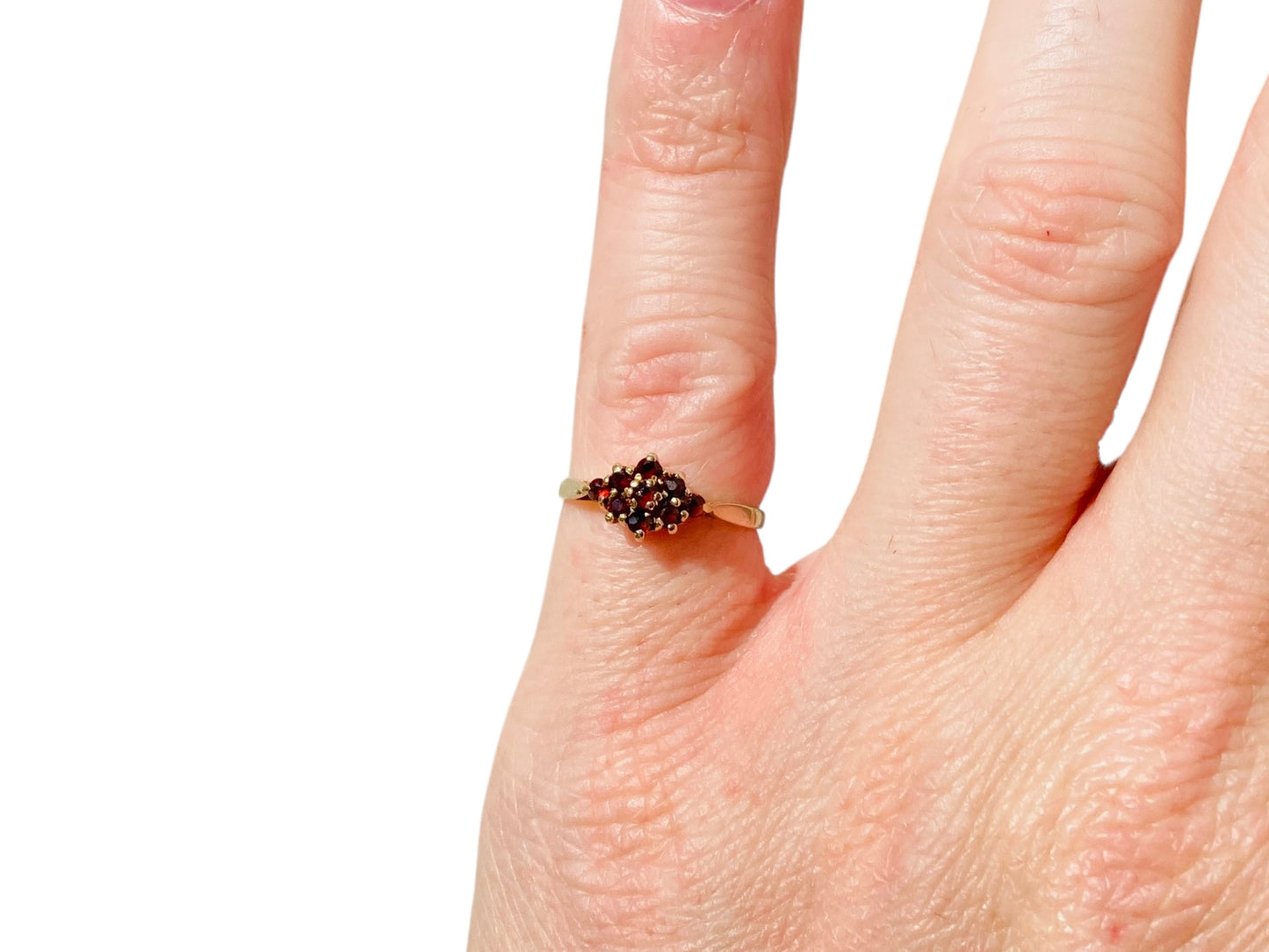 Vintage 9ct Gold Garnet Ring