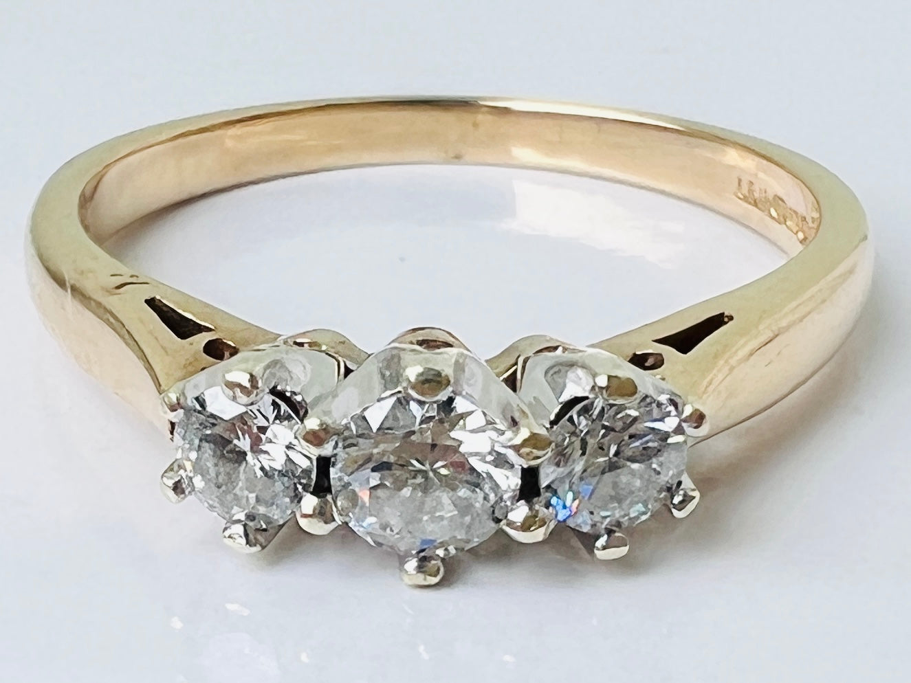 9ct Gold Three-Stone 0.33ct Diamond Ring