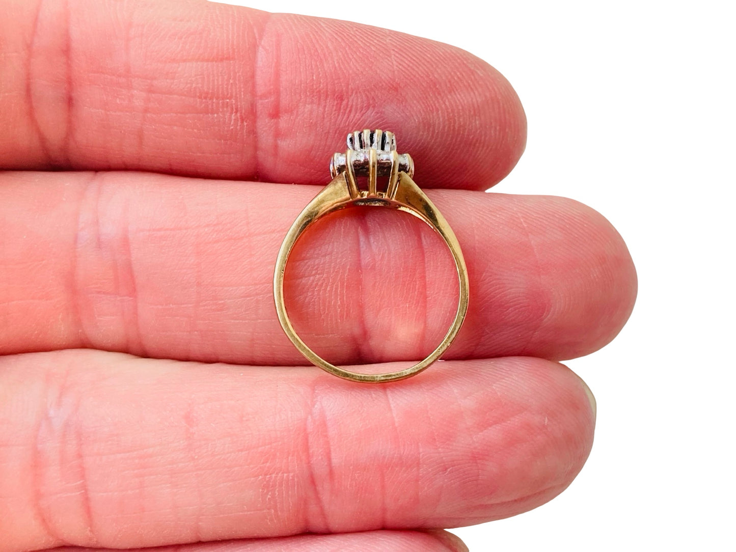 Vintage 9ct Gold Sapphire & Diamond Ring