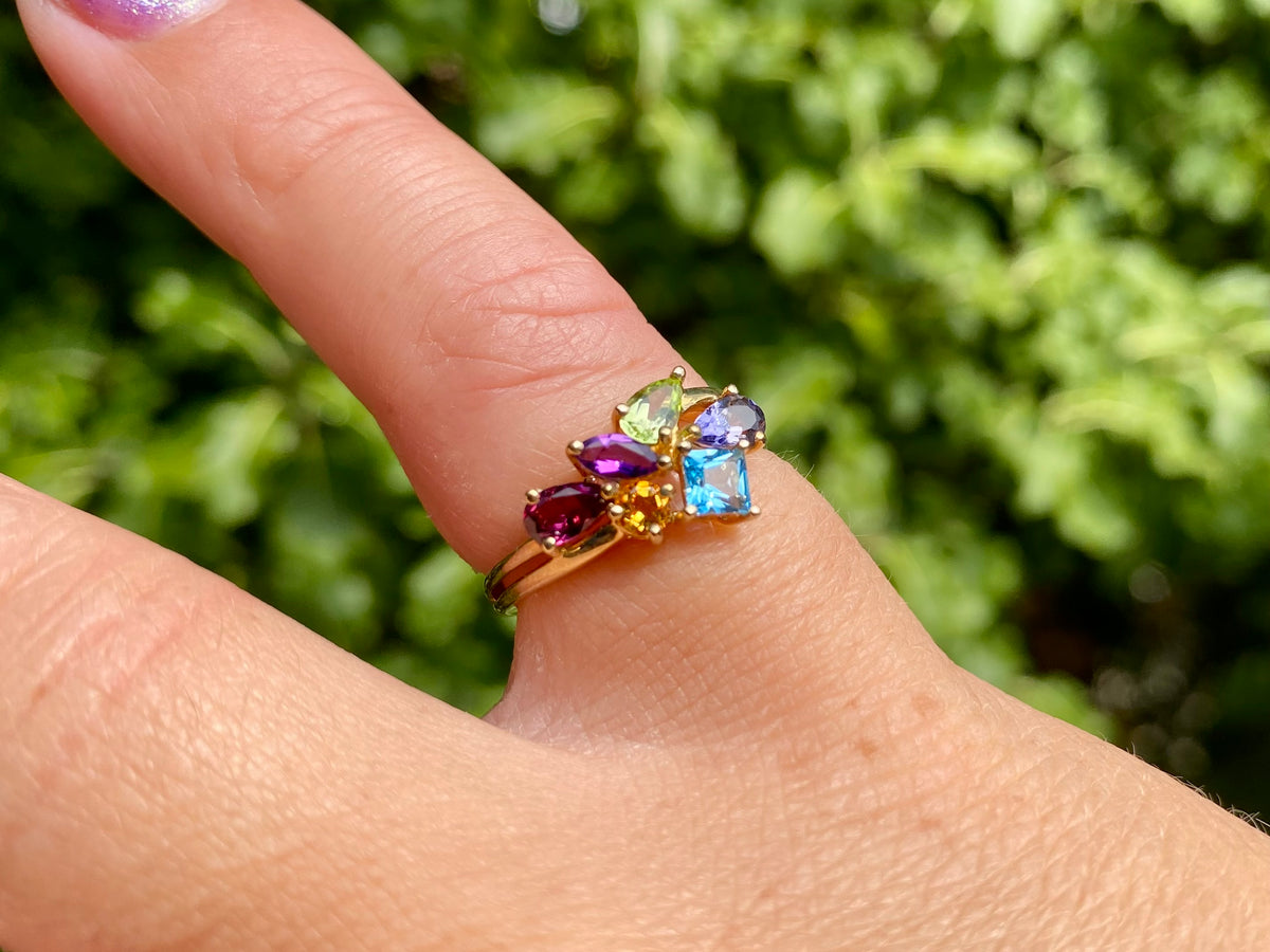 9ct Gold Multi-Gemstone Ring