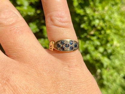 Vintage 9ct Gold Sapphire Ring