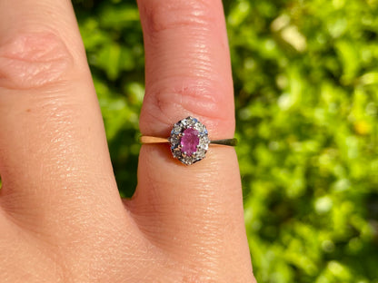 9ct Gold Ruby & Diamond Ring