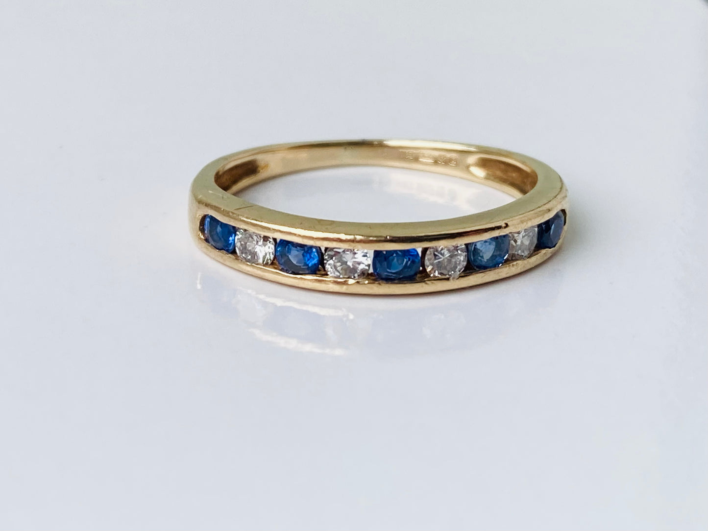 9ct Gold Sapphire & Diamond Ring