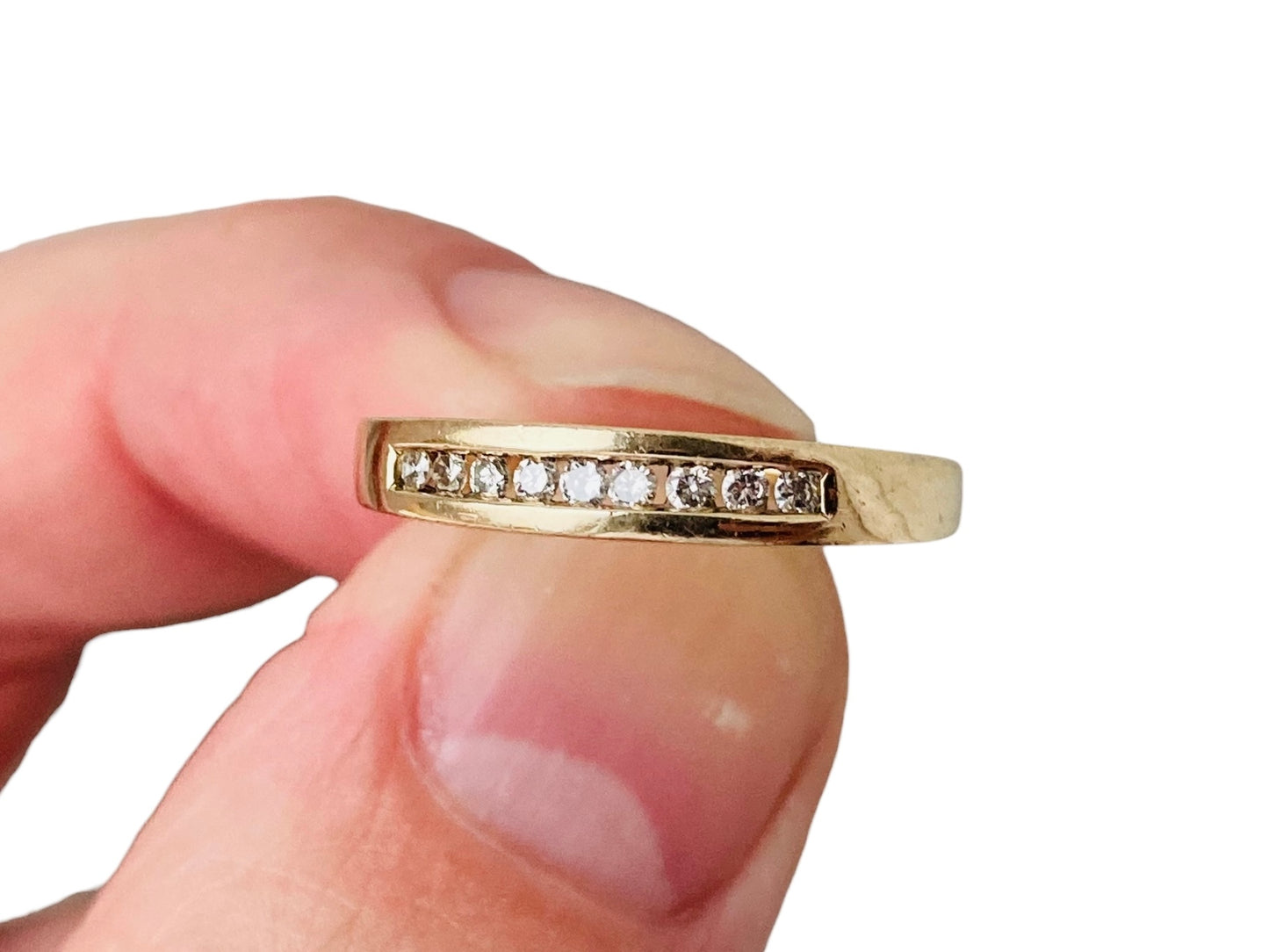 9ct Gold Nine-Stone Diamond Ring