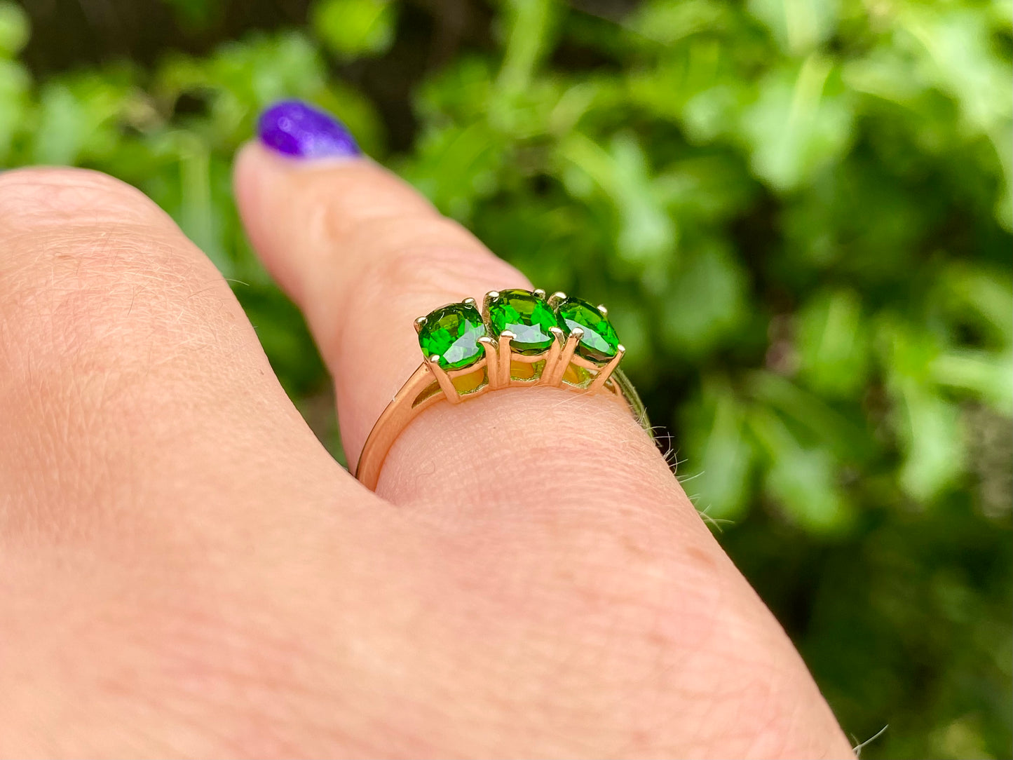 9ct Gold Diopside Ring