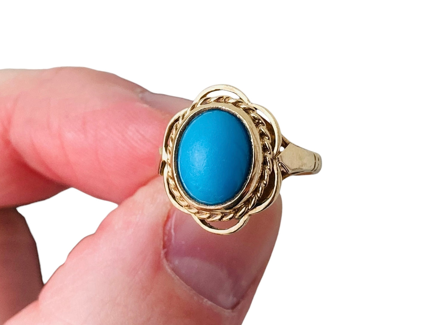Vintage 9ct Gold Turquoise Ring