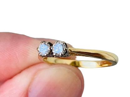Vintage 18ct Gold Toi Et Moi Diamond Ring