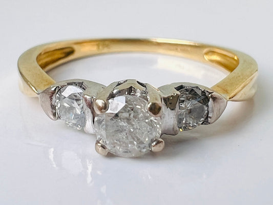 18ct Gold Three-Stone 0.50ct Diamond Ring