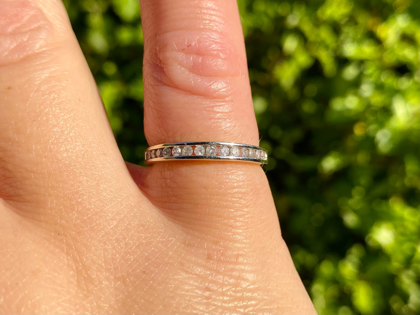 9ct Gold Diamond Band Stacking Ring