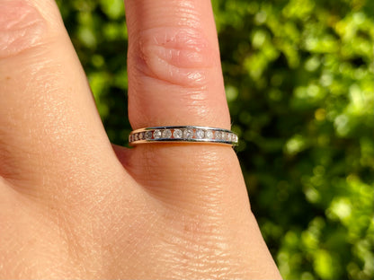 9ct Gold Diamond Band Stacking Ring