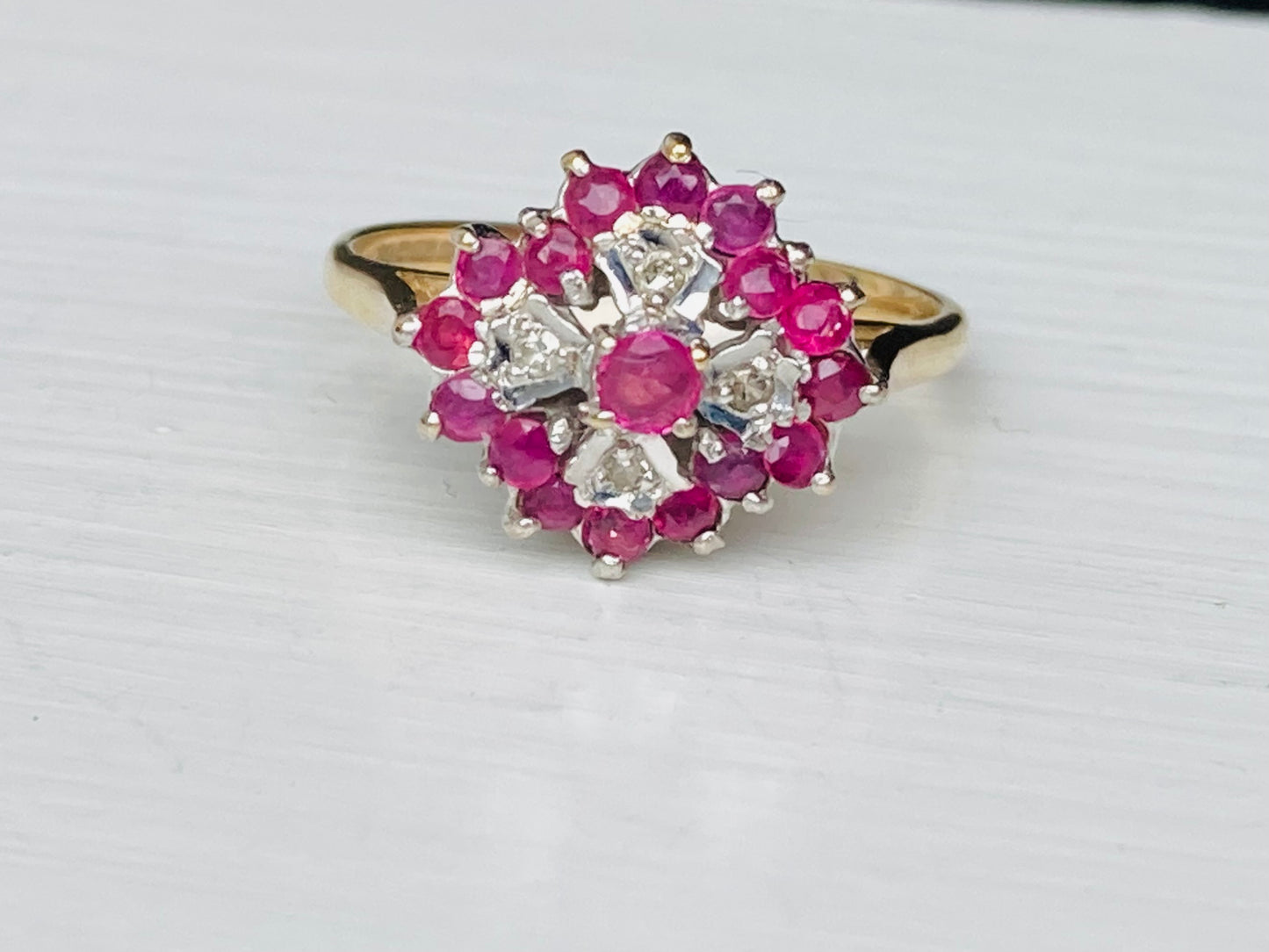 9ct Gold Ruby & Diamond Ring