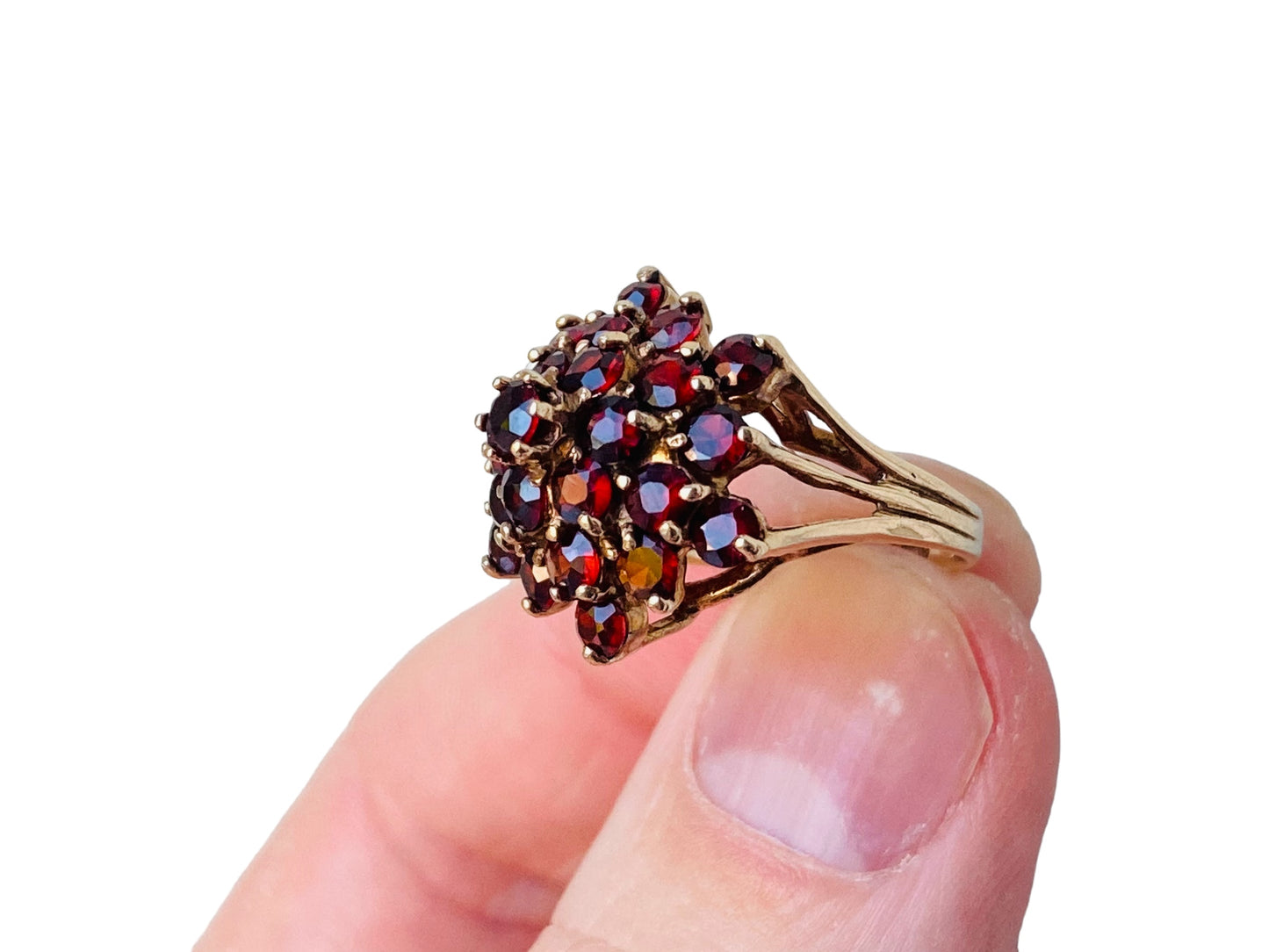 Vintage 9ct Gold Garnet Ring