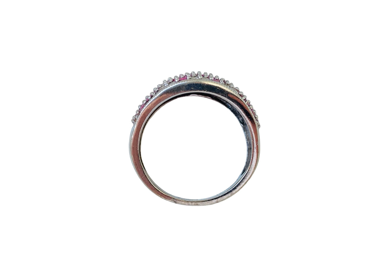 9ct Gold Pink Sapphire & Diamond Ring