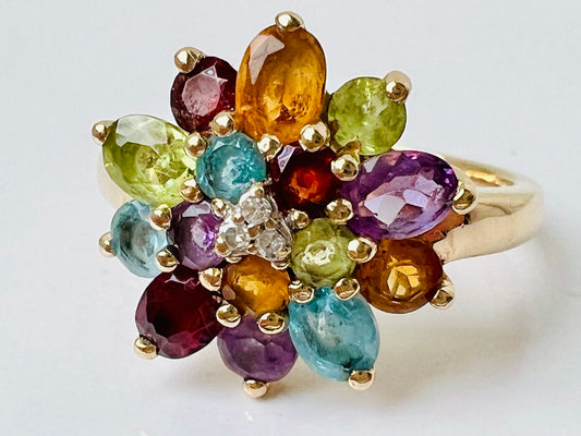 9ct Gold Multi-Gemstone Ring