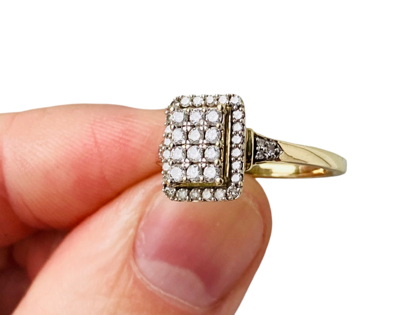 9ct Gold 0.36ct Diamond Cluster Ring