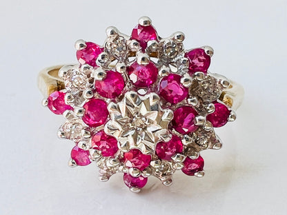 9ct Gold Ruby & Diamond Ring