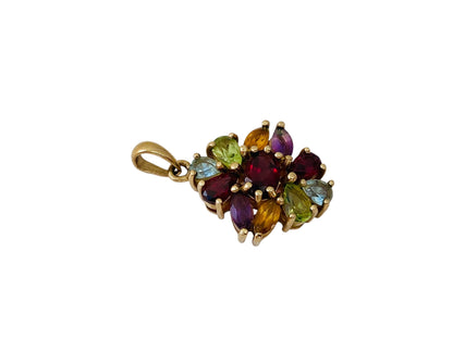 9ct Gold Multi-Gemstone Pendant