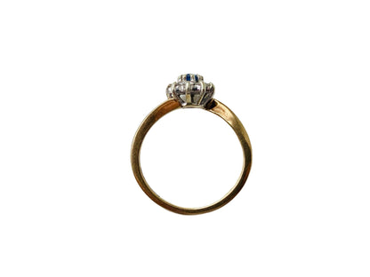 9ct Gold Sapphire & Diamond Ring