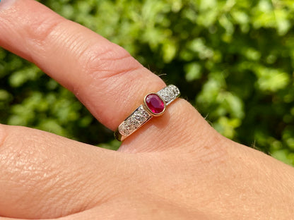 9ct Gold Ruby & Diamond Ring