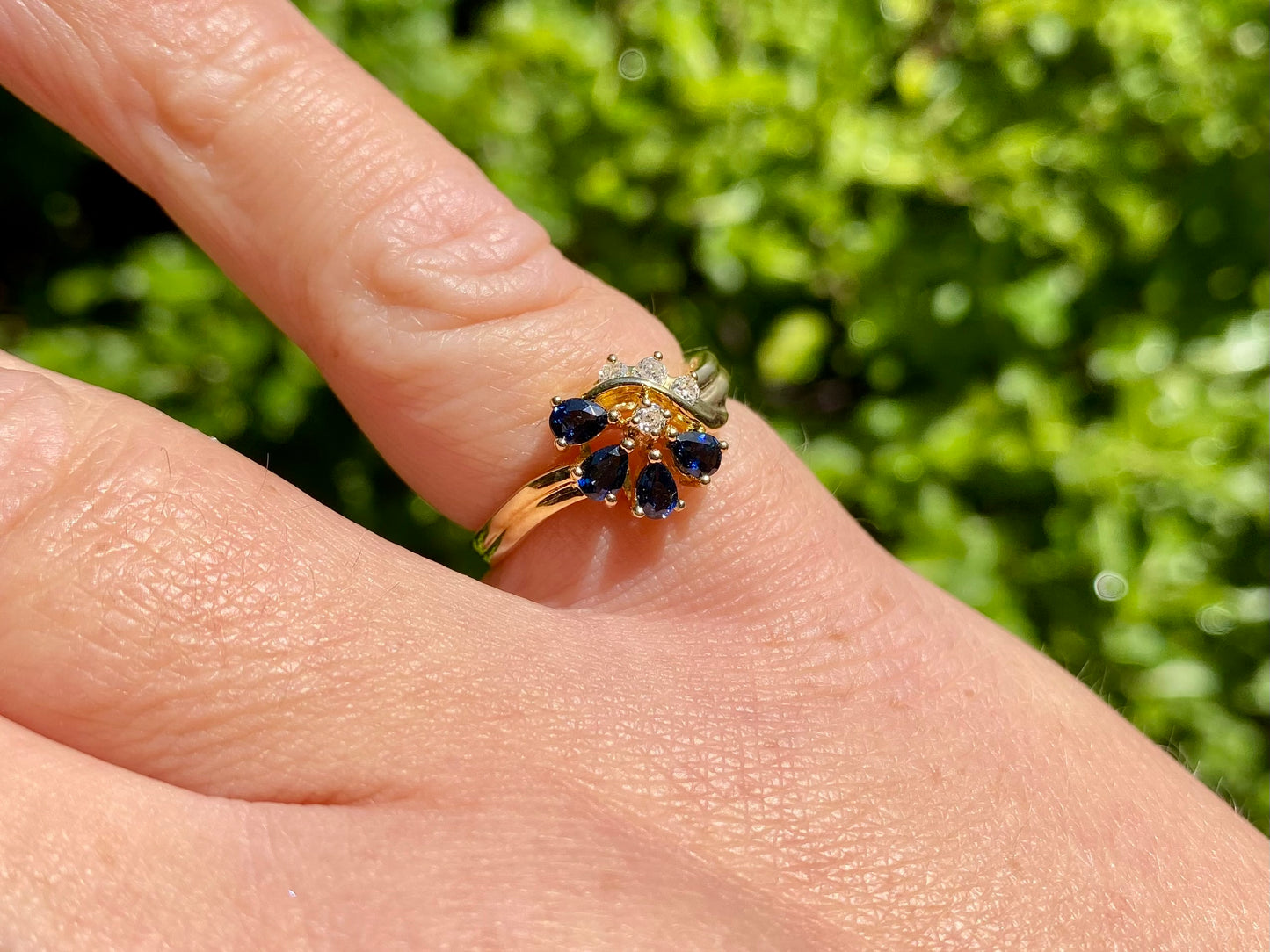 14ct Gold Sapphire & Diamond Ring