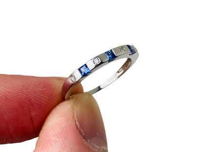 9ct Gold Sapphire & Diamond Ring