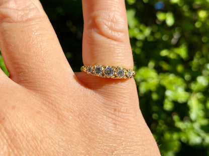 Vintage 18ct Gold Five-Stone Diamond Ring