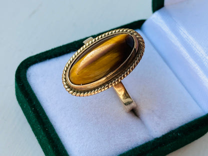 9ct Gold Tigers Eye Ring