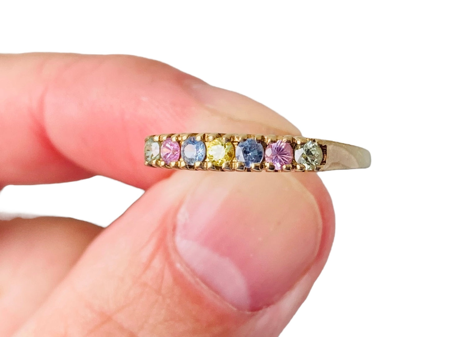 9ct Gold Multi-Coloured Sapphire Ring