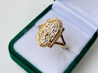 9ct Gold Filigree Ring