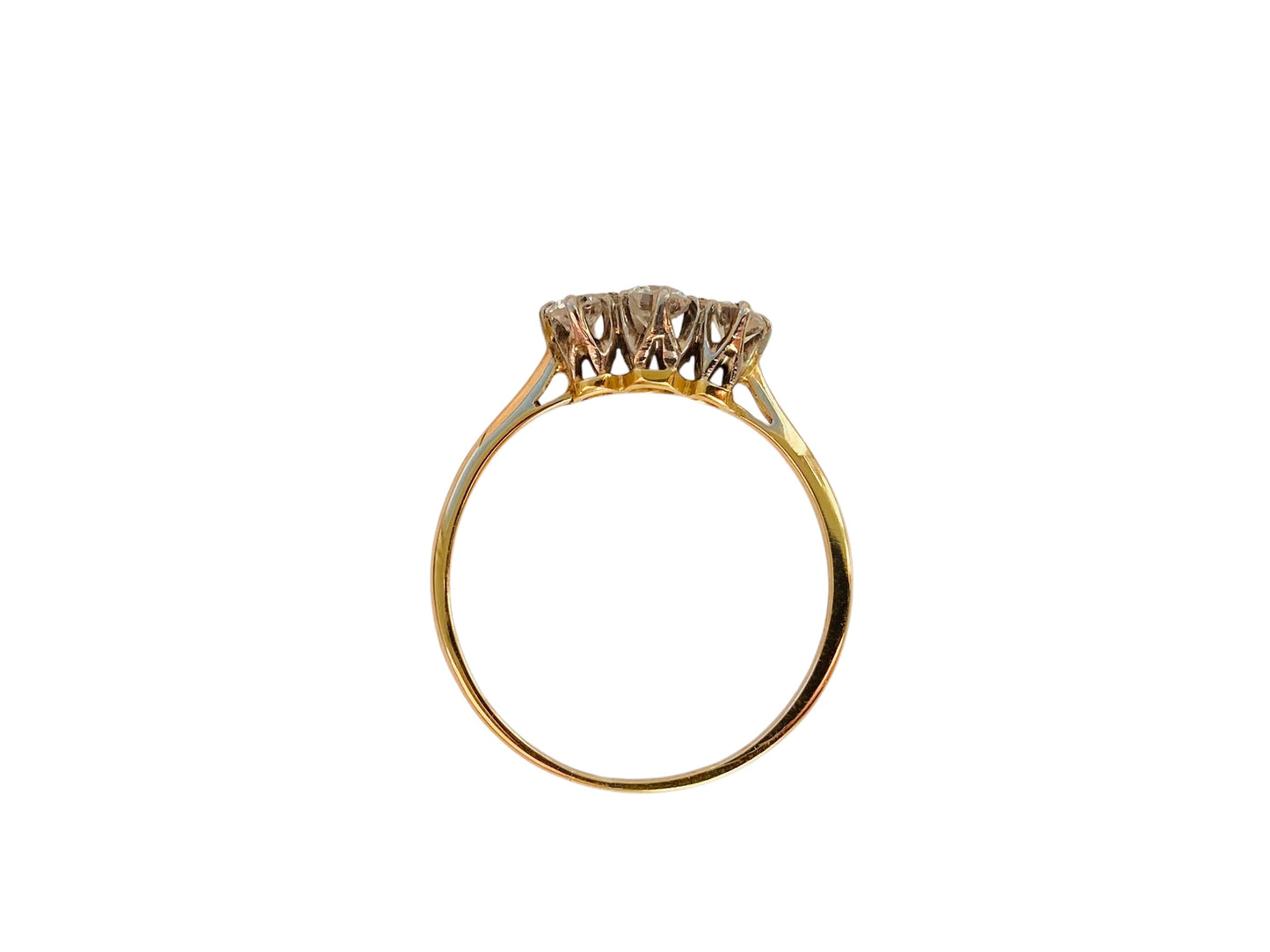Vintage 18ct Gold Three-Stone Diamond Ring