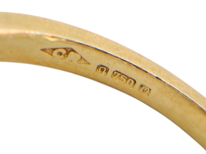 Vintage 18ct Gold Diamond Curve Ring