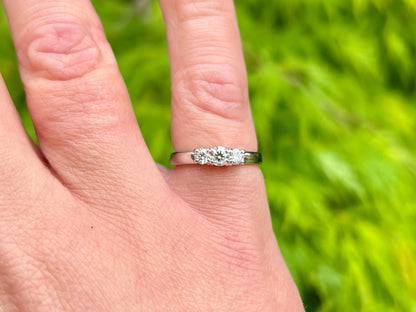 18ct Gold Diamond Trilogy Ring